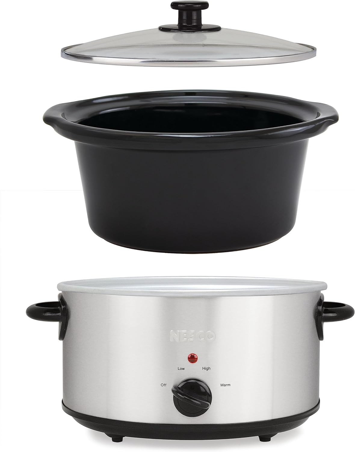 NESCO Slow Cooker - 4 Quart Capacity | Versatile Cooking in Stylish Silver Finish