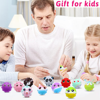 Animal Pop Balls Party Favors - 30 Pack 3D Fidget Toys for Kids | Birthday Goodie Bag Stuffers