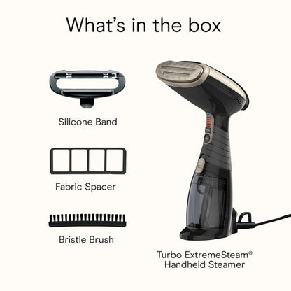 Conair Handheld Garment Steamer for Clothes, Turbo ExtremeSteam 1875W Fabric Steamer, Portable Handheld Design, Strong Penetrating Steam, Amazon Exclusive, Black