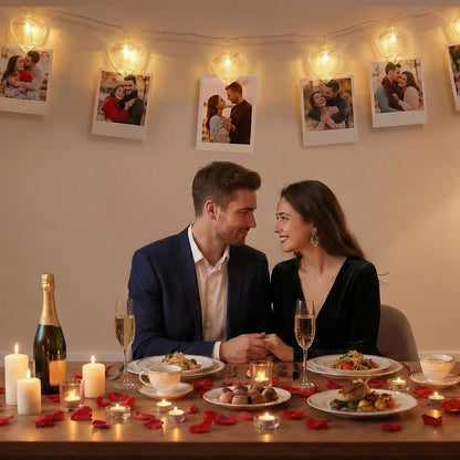 Skiennix 20 Photo String Lights - 9.85Ft Clear Clips for Indoor/Outdoor Decor | Perfect for Weddings & Parties