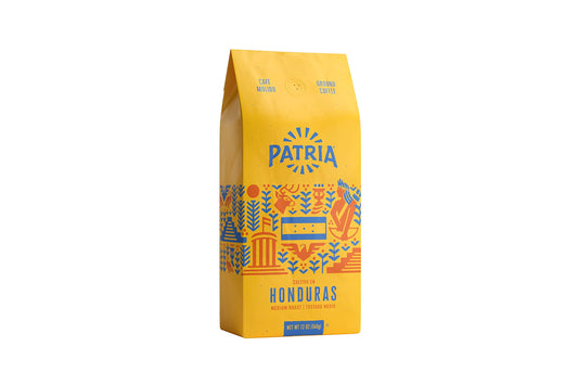 Patria Honduras Medium Roast Ground Coffee, 12oz Bag (Pack of 1)