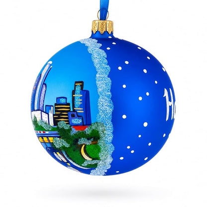 4 Inch Glass Ball Christmas Ornament – Hand-Painted Ukrainian Artisan Decoration