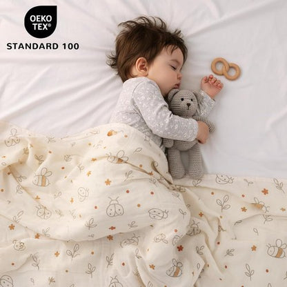HECCEI Baby Swaddle Blanket - Large 70% Bamboo & 30% Cotton Muslin | Breathable 47 x 47 Inches for Newborns