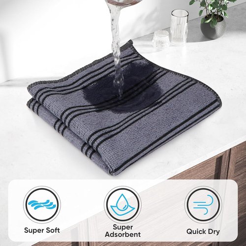 HOMEXCEL Microfiber Cleaning Cloths - Lint-Free, Highly Absorbent Kitchen Towels | 12 Pack