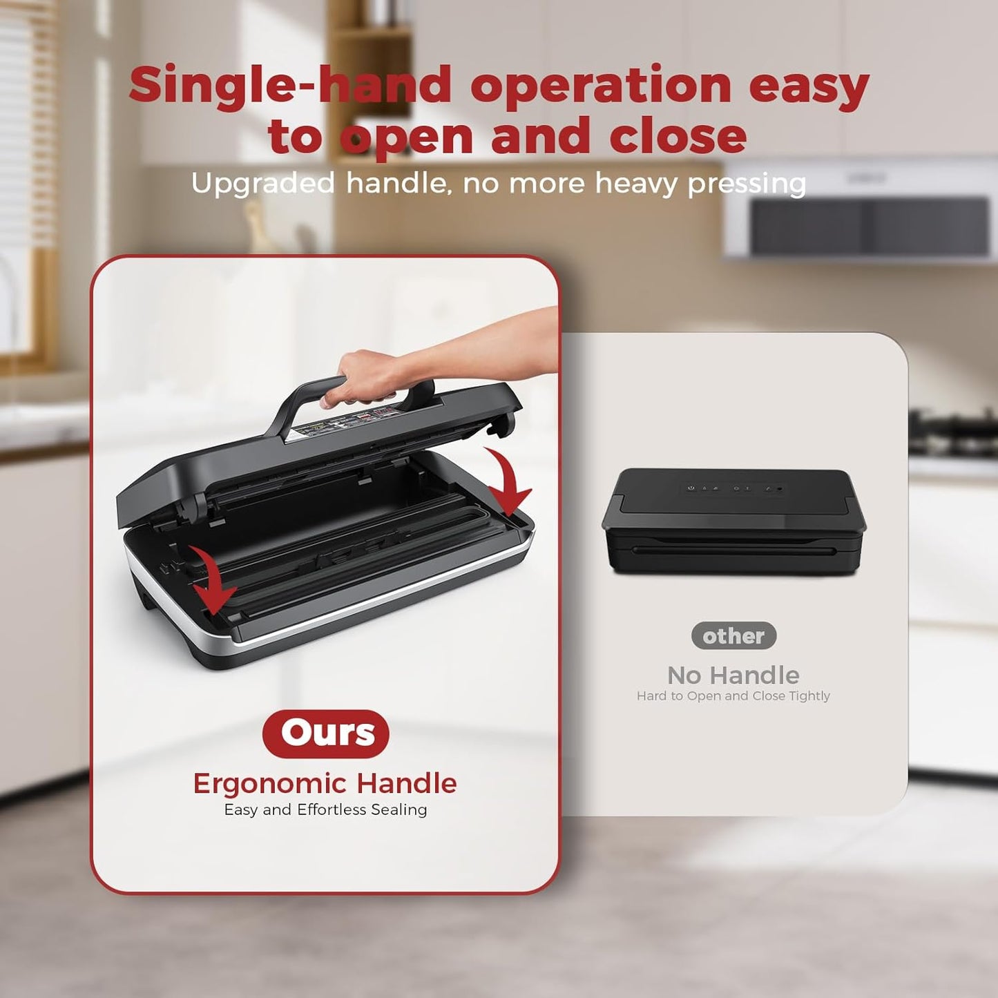 Regine Switzerland Food Vacuum Sealer Machine - 230W Automatic Sous Vide Sealer with 10 Preset Modes & Built-in Cutter
