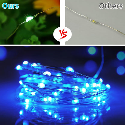 StarryEver Fairy Lights - 33ft 100LED Color Changing String Lights | Battery Operated, Waterproof, Remote Timer
