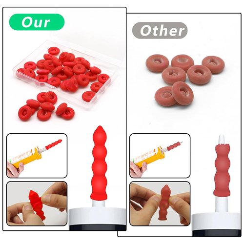40 Pack Caulk Cap for Seal Caulking Tubes: Reusable, Water Resistant, Red