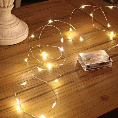 ANJAYLIA Fairy Lights - 16.5Ft Battery Operated String Lights | 50 Warm White LEDs for Home & Party Decor