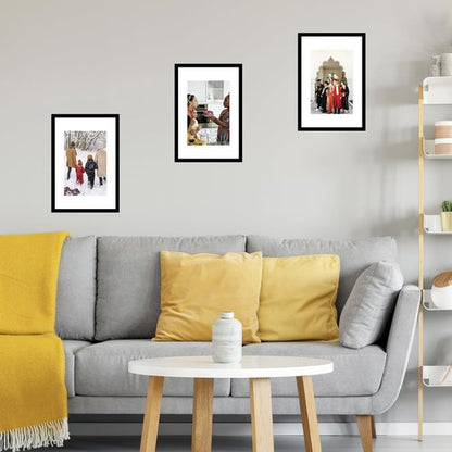JCJMY 11x17 Picture Frame Black with 8x10 Mat, Display Photo 8x10 with Mat or 11 x 17 Without Mat, Wall Hanging Large 11x17 Poster Frame with Shatter Resistant Plexiglass, Black