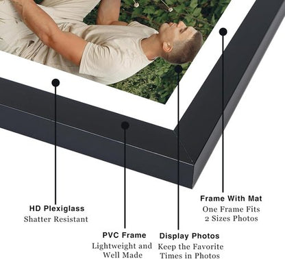 JCJMY 18-Pack Black 4x6 Picture Frames - Gallery Wall Decor Set for Hanging & Tabletop Display