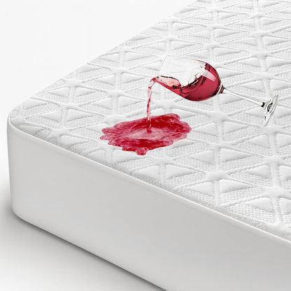 Skiennix Waterproof Mattress Protector - Soft Breathable Twin Size Pad with Deep Pocket | Noiseless Cooling Cover, White