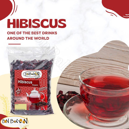 Dried Roselle Hibiscus Egyptian Aswani Herbal Tea Loose Organic Karkade Flowers Healthy Tea Tea - Vitamins Rich Caffeine-Free - Hot and Iced Tea ÙƒرÙƒدÙŠÙ‡ (17.64 oz / 500 gm )