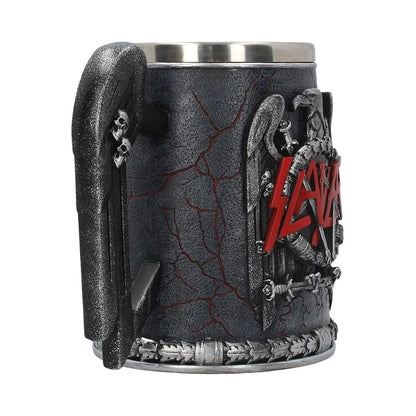 Slayer Tankard Mug 14cm - Nemesis Now Resin with Stainless Steel Insert, Black & Grey (Variation: Slayer )