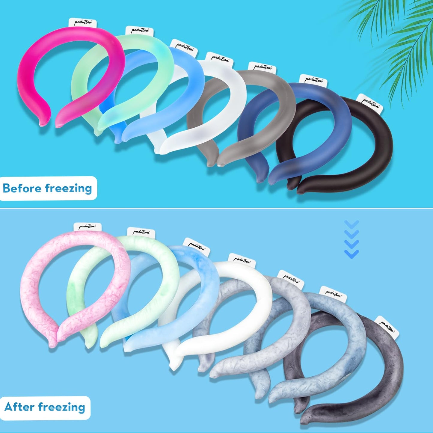 Neck CoolingTube, Reusable Ice Cooler Wearable Body CoolingProducts, Neck Coolers for Hot Weather