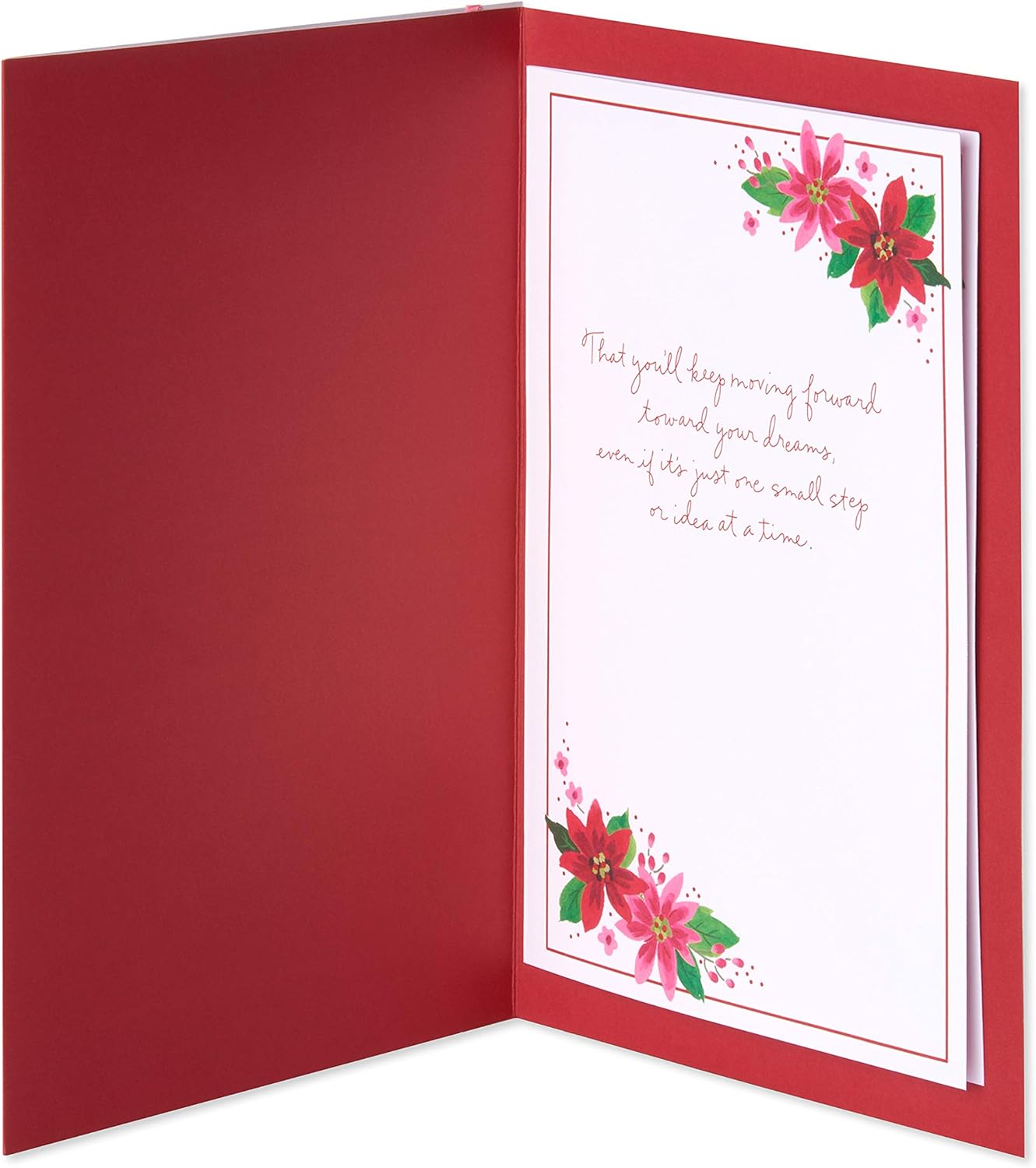 American Greetings Christmas Card - Festive Floral Design with Poinsettias for Daughter | Perfect Holiday Greeting