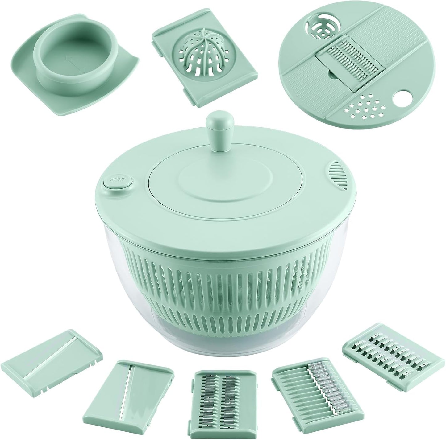 Salad Spinner by [Brand Name] - 5.3Qt Large Lettuce and Fruit Washer with Strainer