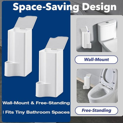 Clorox Toilet Holder - Space-Saving Wall-Mount & Free-Standing Storage for Disposable Scrubbing Pads | 2-Pack