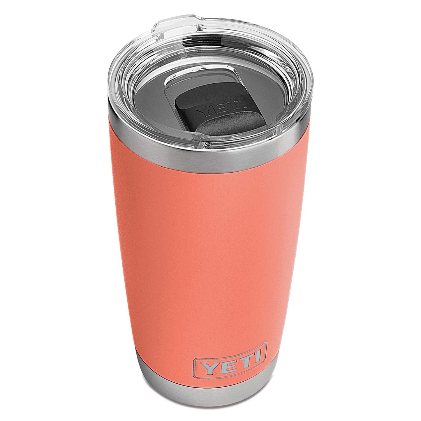 YETI Rambler 20 oz Tumbler - Stainless Steel, Vacuum Insulated with MagSlider Lid | Coral Color