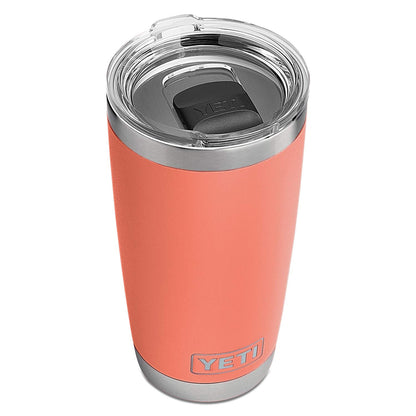 YETI Rambler 20 oz Tumbler - Stainless Steel, Vacuum Insulated with MagSlider Lid | Coral Color