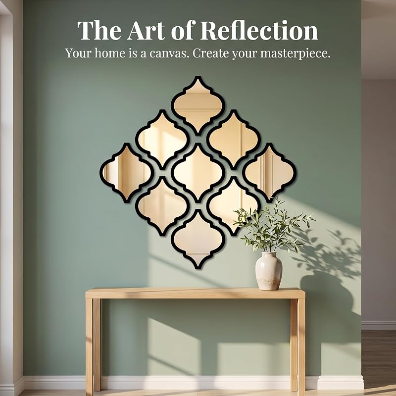 Large Decorative Round Mirror for Wall Decor