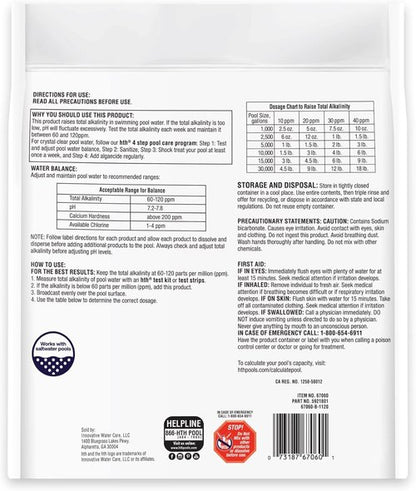 HTH 67060 Alkalinity Up - Stabilizes pH Fluctuation for Swimming Pools | 5 Lbs