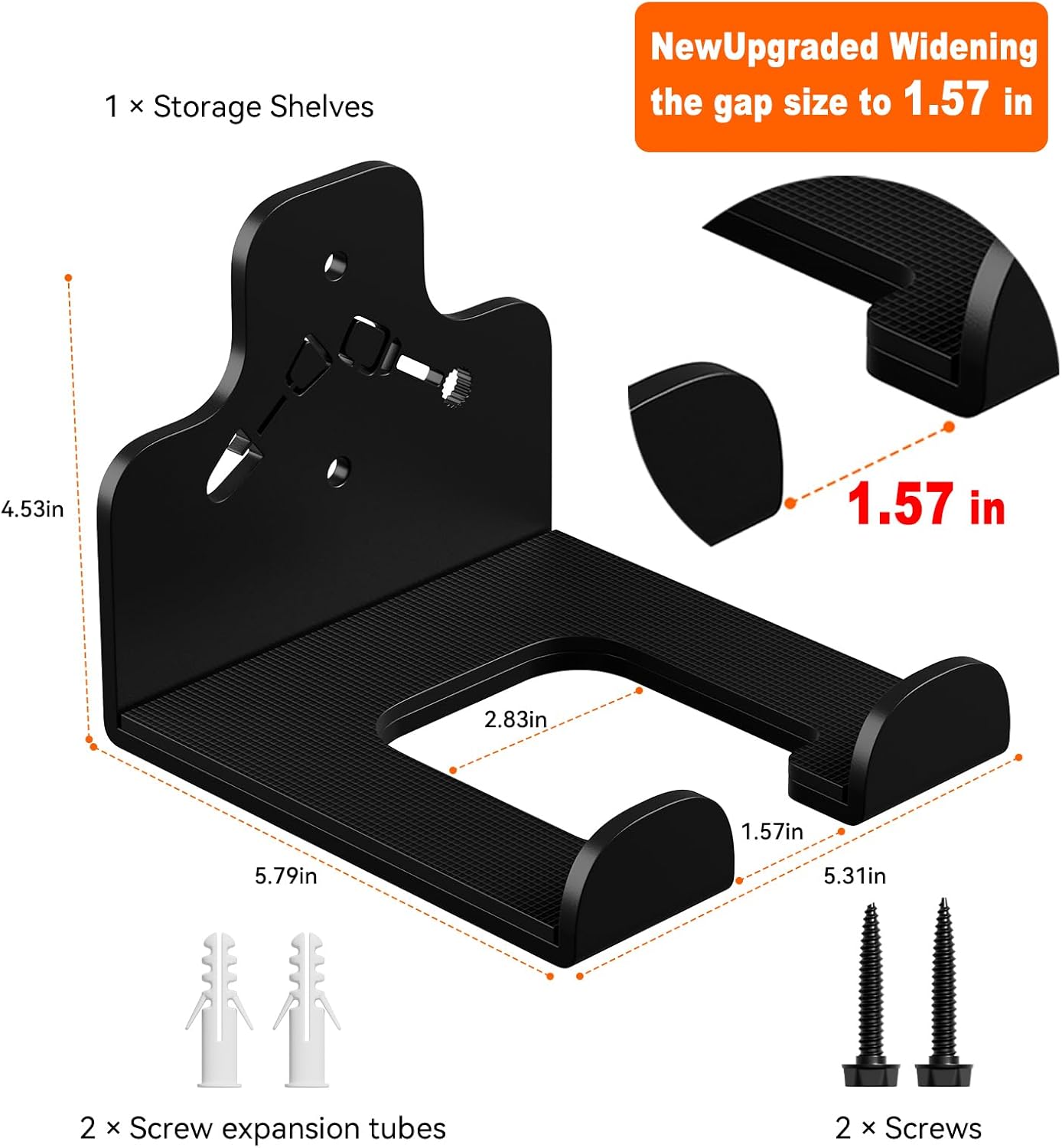 Skiennix Garage Organization Storage Rack - Heavy-Duty Wall-Mounted Tool Hanger for Trimmers & Garden Tools | 1 Pack