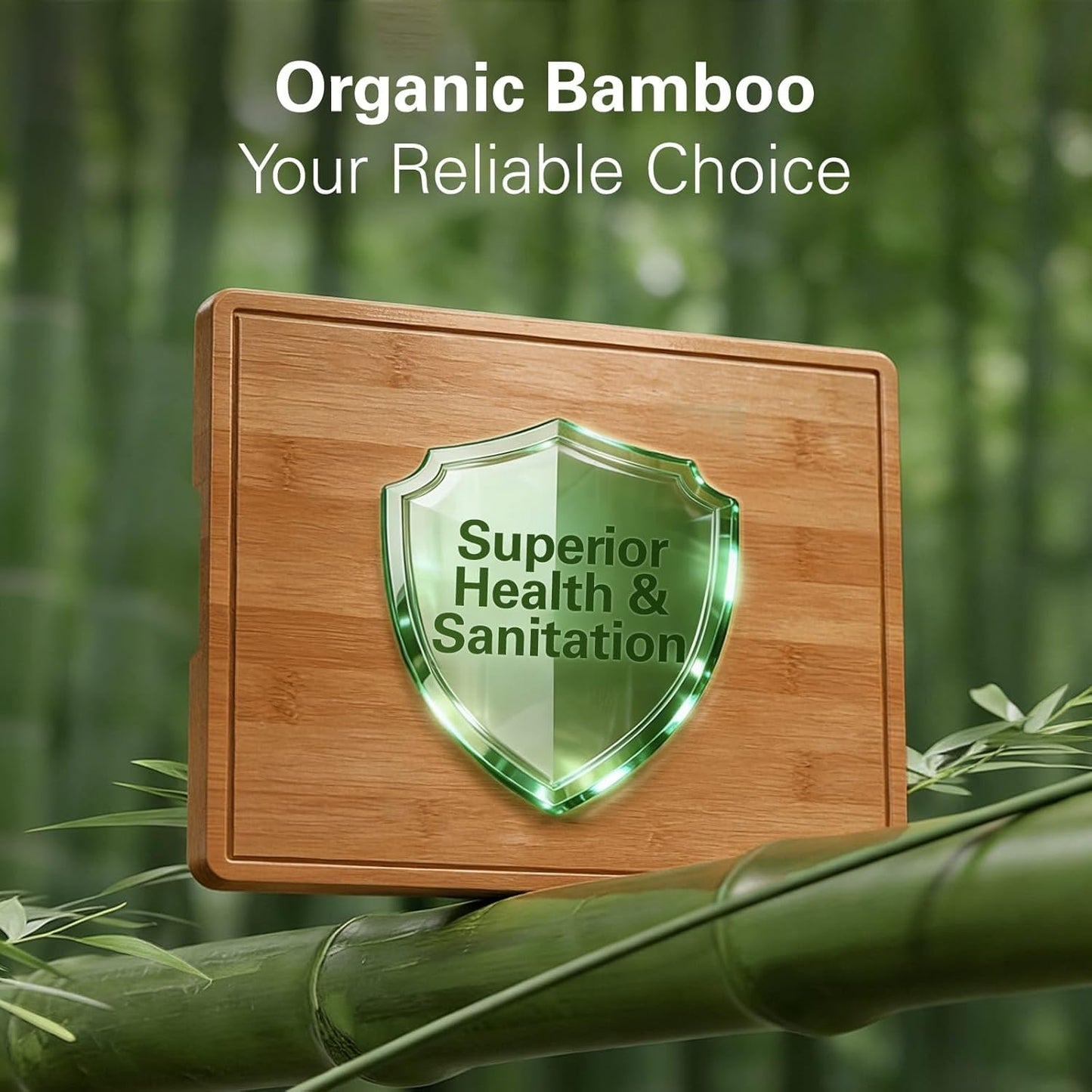 Zarler Bamboo Cutting Boards - Durable Wooden Chopping Board Set with Juice Grooves | XL Size Ideal for Meal Prep