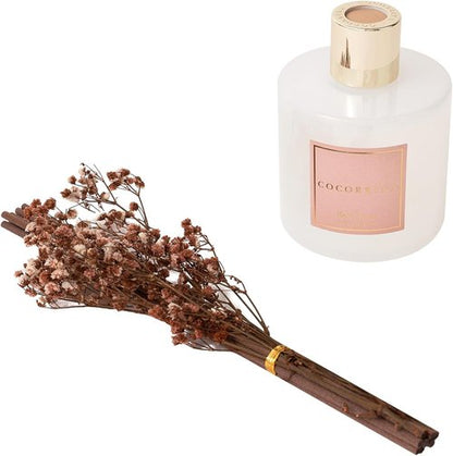 Cocorrína Reed Diffuser Set - Satin Rose Scented Home Fragrance with Sticks | Elegant Bathroom Decor