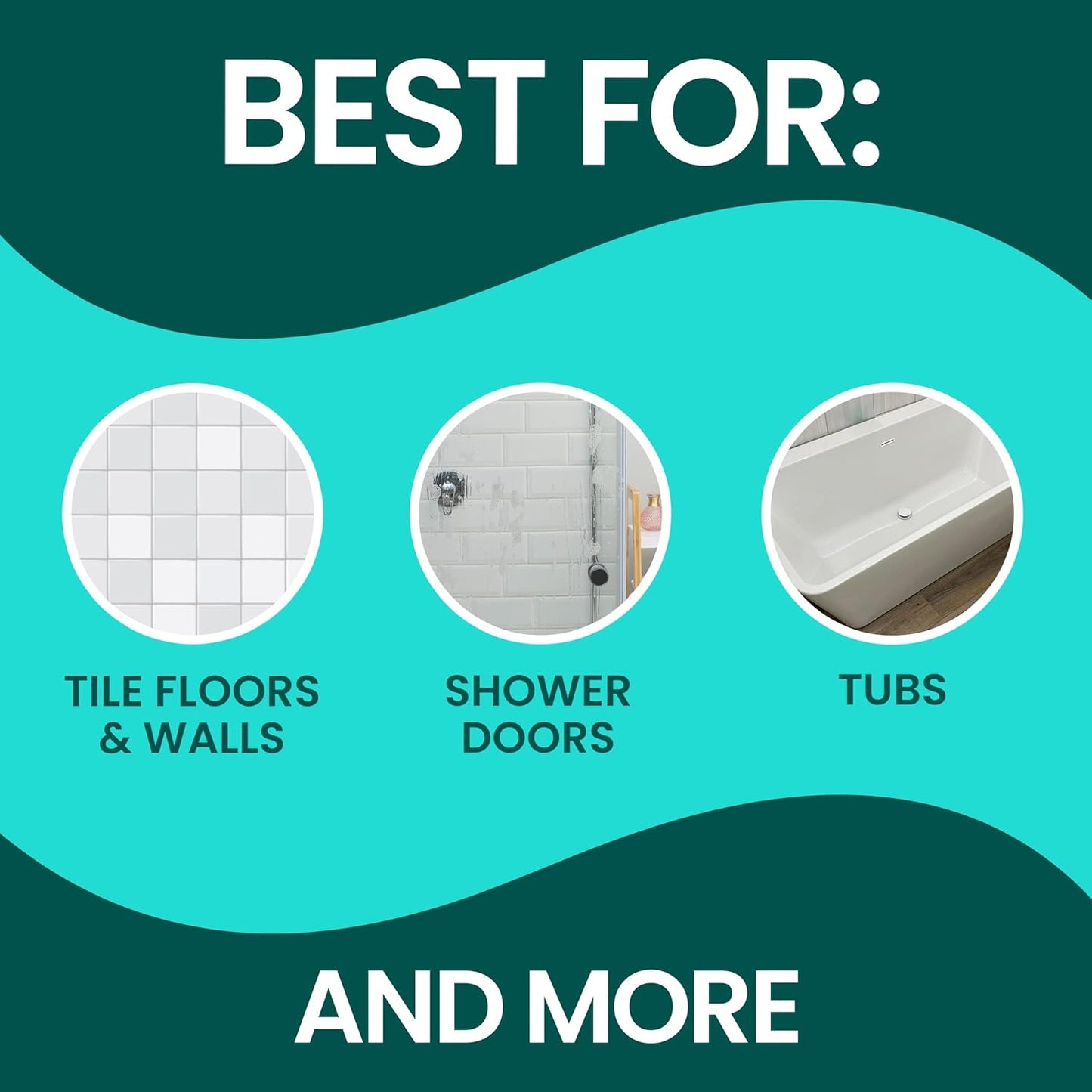 Scotch-Brite Extendable Tub & Tile Scrubber Kit - 1 Handle & 3 Non-Scratch Pads for Easy Cleaning