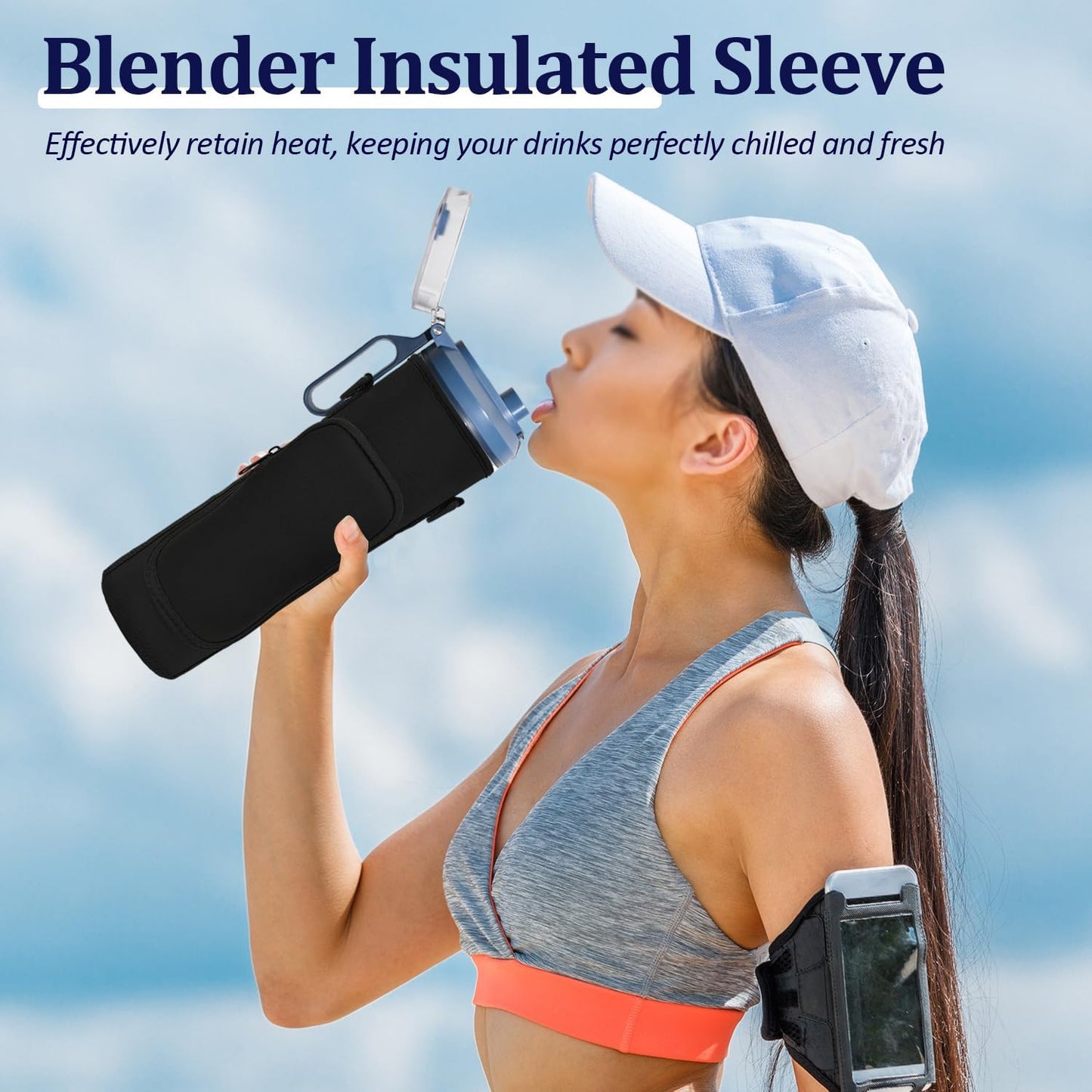Ninja Storage Sleeve Bag - Portable Blender with Shoulder Strap & Accessory Pocket | 22 oz (Black)