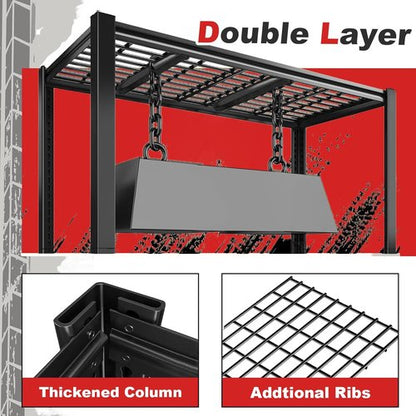 Heavy Duty Metal Garage Shelving Units - 2200LBS Adjustable Storage Shelves | 19.6" D x 39.37" W x 59.84" H