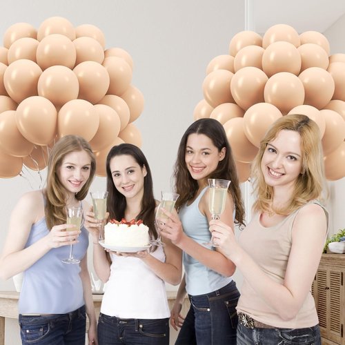 Beige Latex Balloons by [Brand Name] - 12 Inch | 50 Pack for Neutral Baby Showers & Birthday Parties