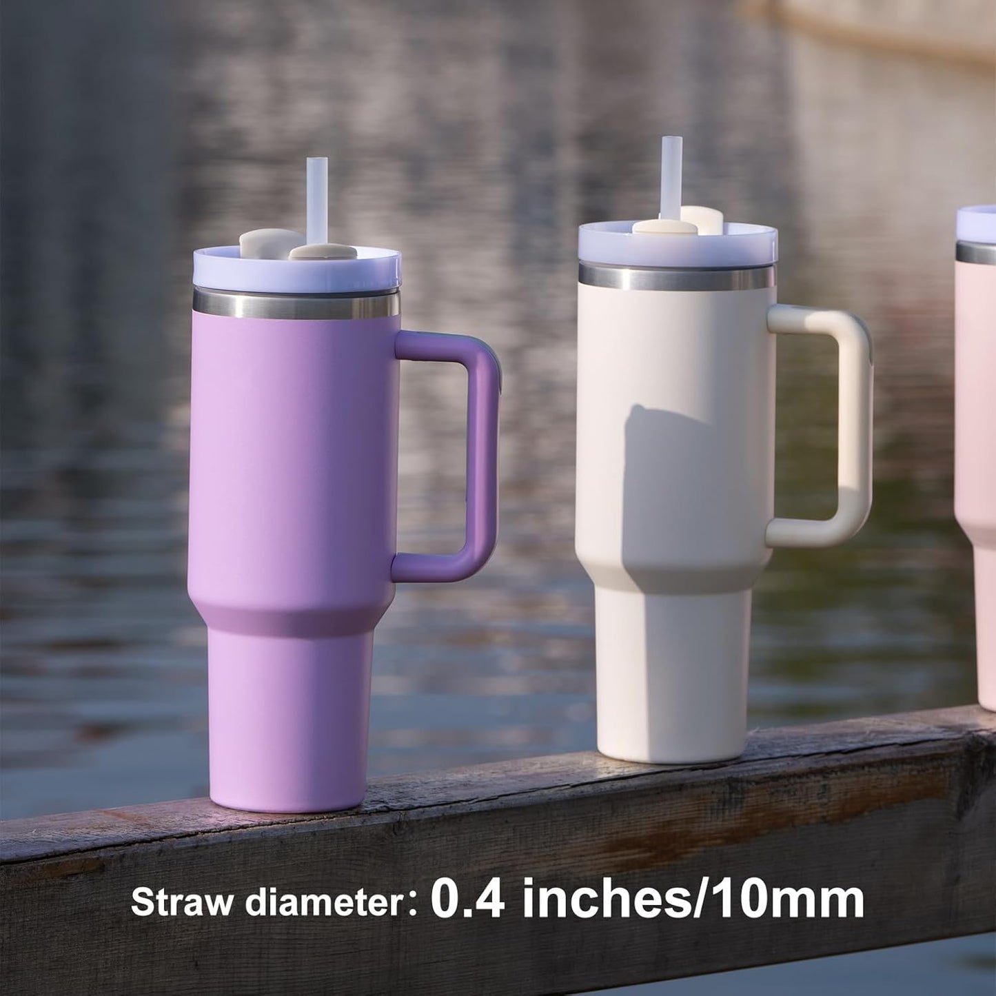 Stanley Adventure Quencher Replacement Straws - 6 Pcs with Cleaning Brush for 40 oz & 30 oz Tumblers