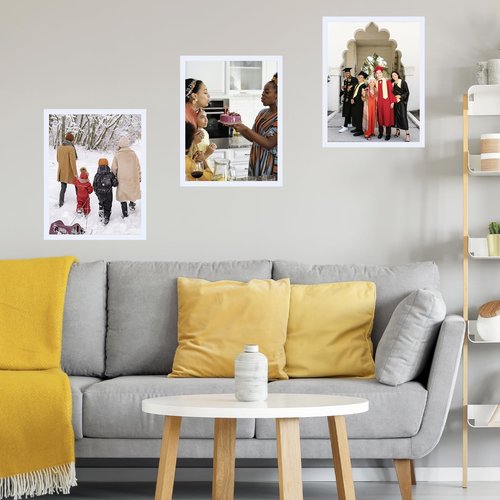 JCJMY 20x27 Picture Frame White for Puzzles Poster Photo Picture, Horizontal and Vertical Formats for Wall Hanging, 20 x 27 Wall Gallery Poster Photo Puzzles Frame for 20 by 27 Photos Posters,White