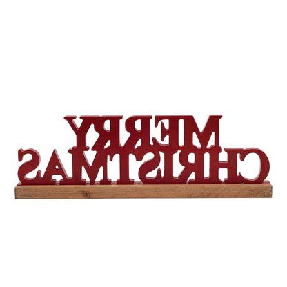 Rustic 16 Inch Merry Christmas Sign - Handmade Wooden Home Decor