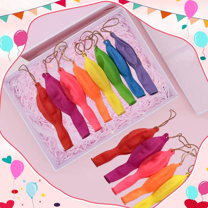 Punch Balloons - 48pcs Neon Party Favors for Kids | Fun Carnival Bounce Balloons with Rubber Bands