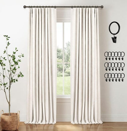 INOVADAY Total Blackout Curtains - 84 Inch Thermal Insulated Drapes for Bedroom & Living Room | Beige, 2 Panels