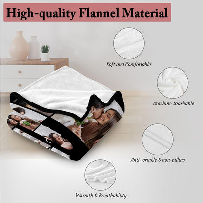Regine Switzerland Custom Picture Blanket - Personalized Mother's Day Gift for Mom | Ships Next Day