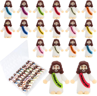 Mini Jesus Figurines by [Brand Name] - 40 Pcs Religious Action Figures for Crafts & Gifts | Perfect for Christmas & Sunday School