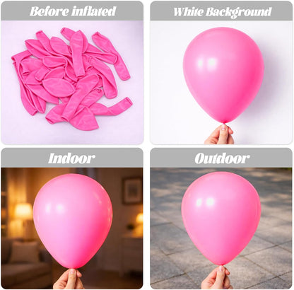 Voircoloria Pink Balloons - 66-Pack 12-Inch Latex Balloons for Weddings, Birthdays & Celebrations