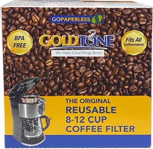 GOLDTONE Reusable Coffee Filter - Fits 8-12 Cup Black & Decker Makers | BPA-Free, Eco-Friendly Solution