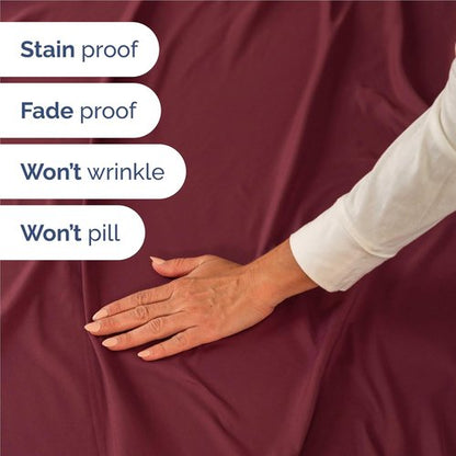 Comfy Twin XL Sheet Set by [Brand Name] - Breathable Cooling Bed Sheets | Hotel Luxury Bedding - Deep Pockets, Soft, Wrinkle-Free - Oeko-Tex Certified, Burgundy