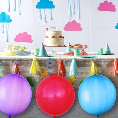 LEEZZIZZ Punch Balloons - 41Pcs Thickened Neon Heavy-Duty Party Favors for Kids & Weddings