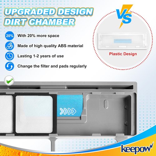 KEEPOW Reusable Mop Pads - Compatible With Shark Vac Mop Models - Washable & Upgraded Design (1+3+6 Pads)