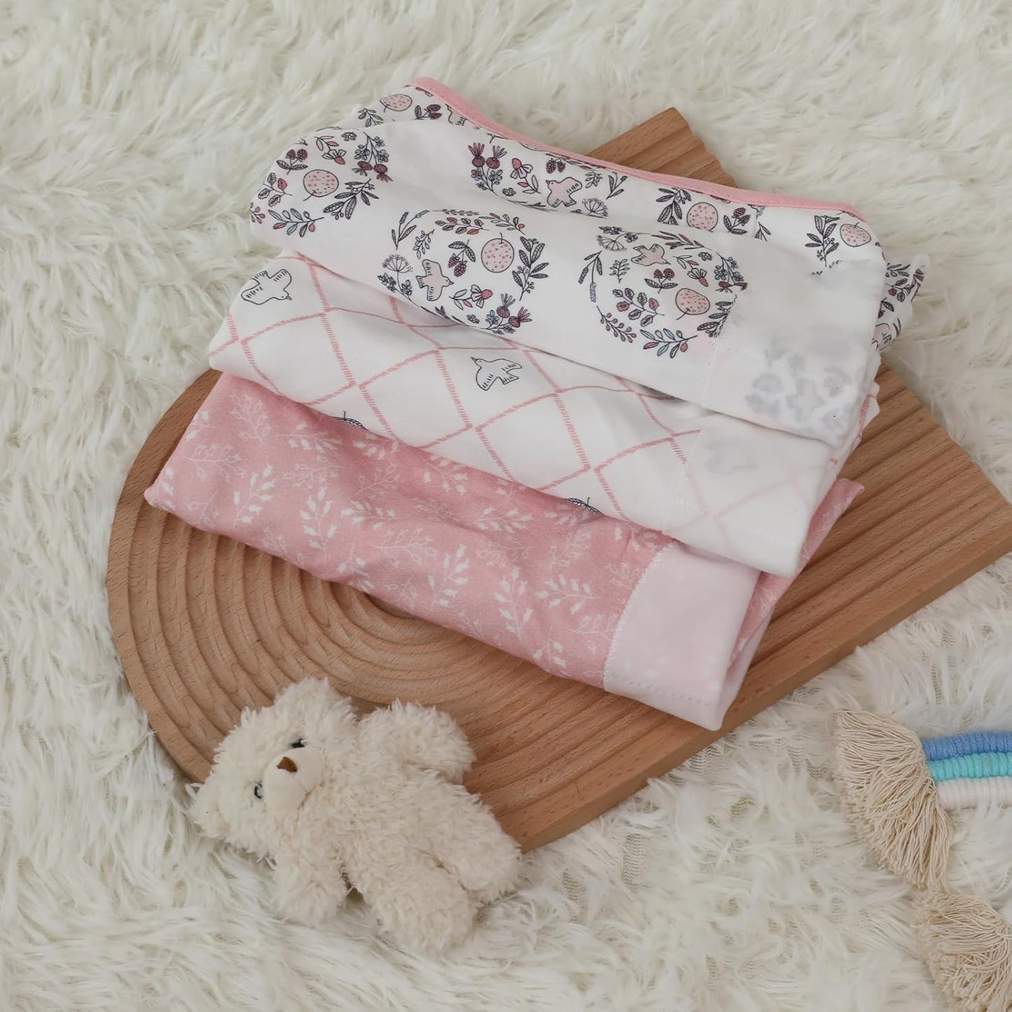 Skiennix Baby Swaddle Sleep Sacks - 3-Pack Organic Cotton Wraps with Adjustable Wings | Breathable for 0-3 Months