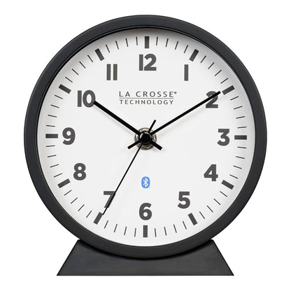Insta-Set Bluetooth Desk/Wall Clock - 6-Inch, Analog Time Sync with DST