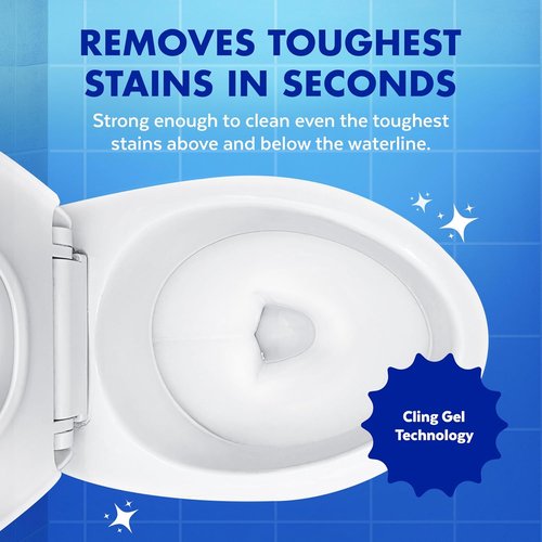 Lysol Toilet Bowl Cleaner Gel - Powerful Odor Fighting & Stain Removal | Fresh Clean Scent, 24oz (Pack of 2)