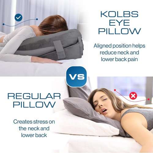 Kolbs Face Down Pillow - Post Eye Surgery Vitrectomy Relief | Dual-Sided Warm & Cool Memory Foam