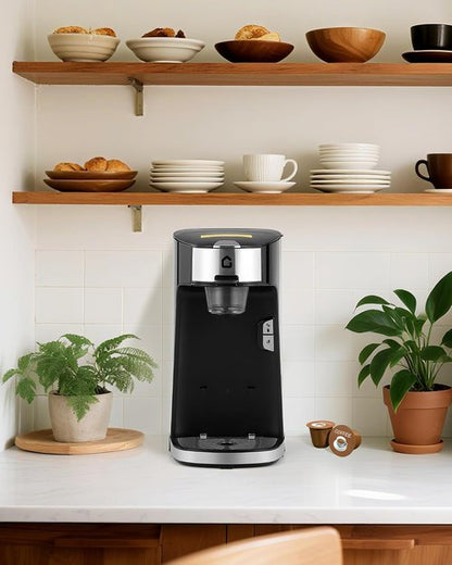 IDEALHOUSE Single Serve Coffee Maker - K Cup Compatible, Auto Shut Off, 18.6 Oz Water Tank | Fast Brew for Home & Office