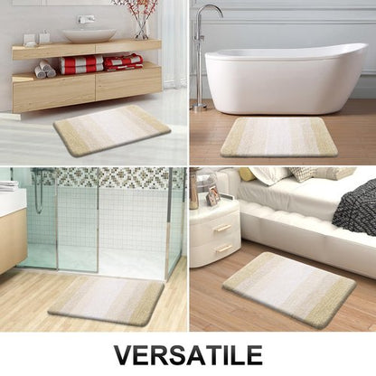 OLANLY Bathroom Rugs Mat 36x24, Extra Soft Absorbent Microfiber Bath Rugs, Rubber Backing, Quick Dry, Machine Washable Bath Mats for Bathroom Floor, Tub and Shower, Home Decor Accessories, Light Beige